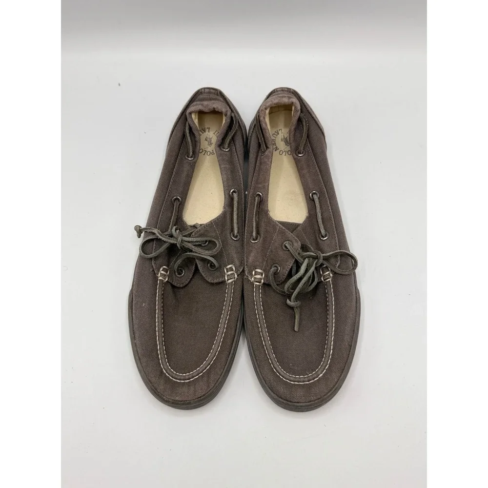 Polo Ralph Lauren Sander II Boat Shoes Grey 00000859 Mens Size 13D No Box